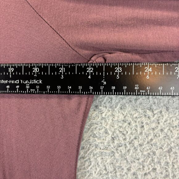 LOGO Lori Goldstein Tunic XL Lagenlook Chiffon Flowy Soft Comfort Pockets Purple - Picture 6 of 10